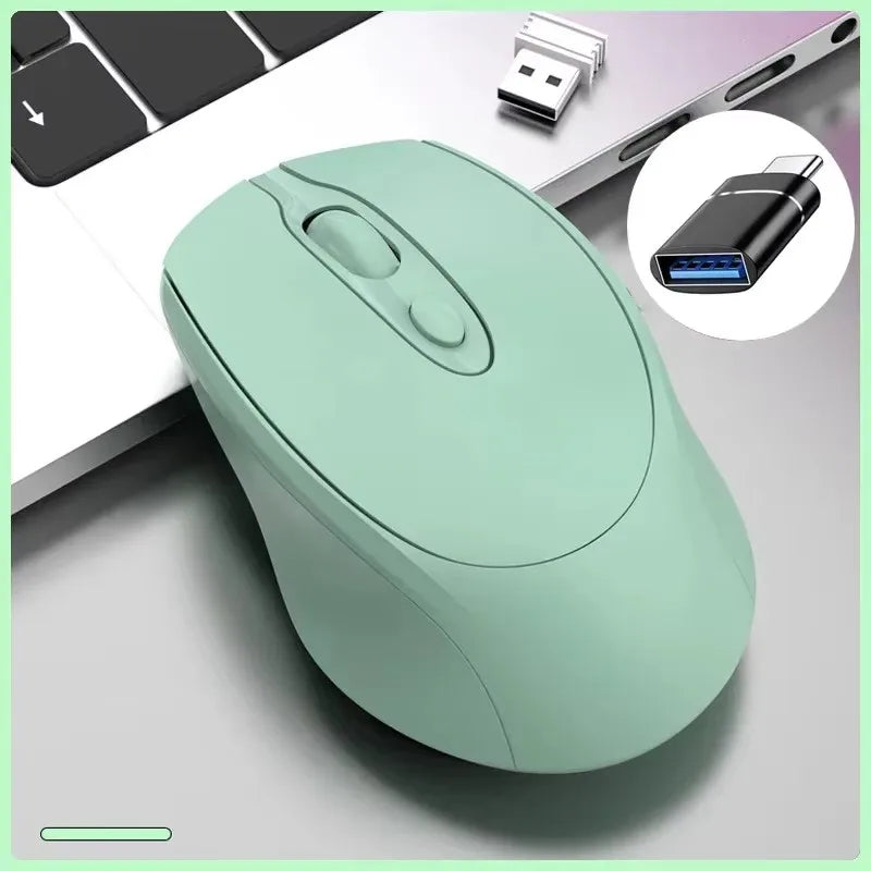 Bluetooth-Compatible Wireless Mouse 2.4G Rechargeable Wireless Computer Mouse USB Silent Gamer Mice For PC Laptop Macbook Tablet