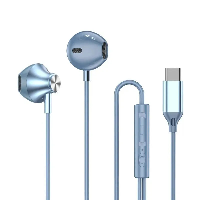 For Samsung Headphones HiFi Surround Sound In-ear USB Type C/3.5mm With wire control Wired Earplugs For Galaxy S24 S23 S22 Ultra